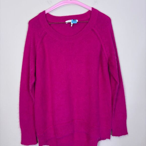 Sandro Pink Fuzzy Angora Pullover Sweater 1 = Small - Picture 3 of 7